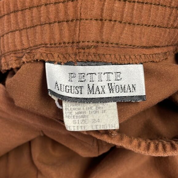 August Max Woman Petite Stirrup Pants, Size 24, Petite Length , Brown - Picture 5 of 5